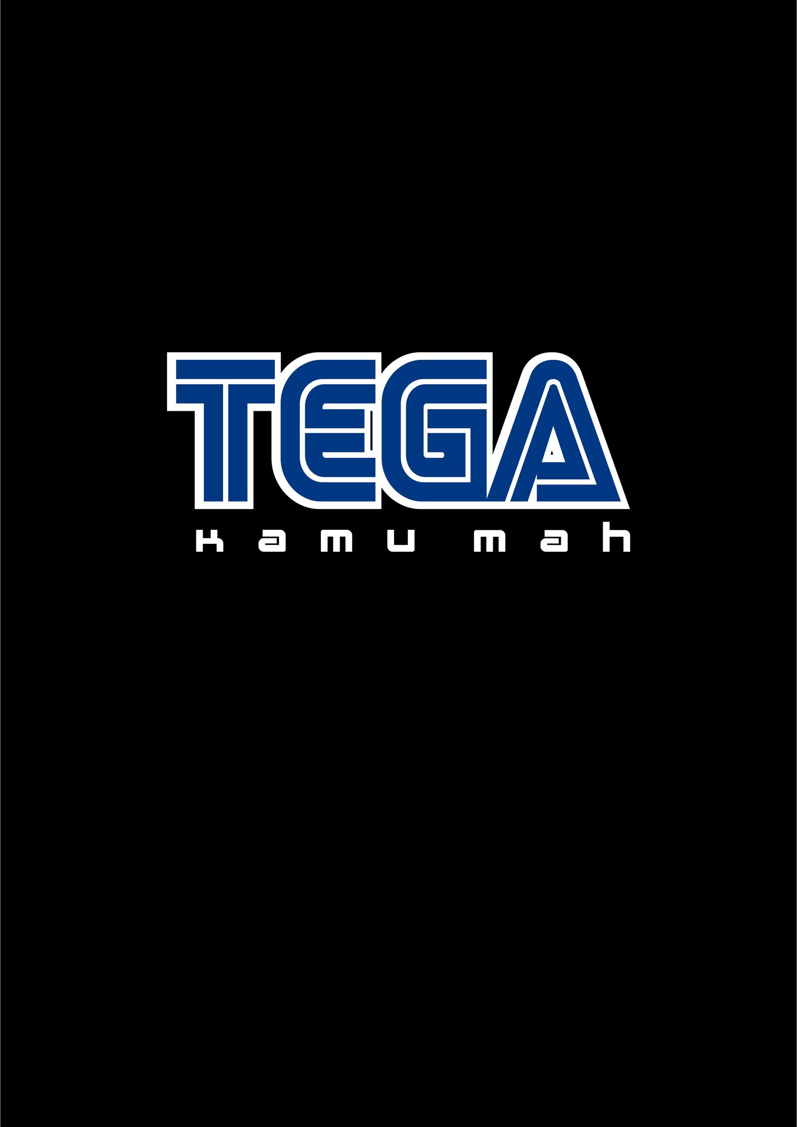 A close up of a black background with a blue logo (brand, heureuy, kata, lucu, plesetan)