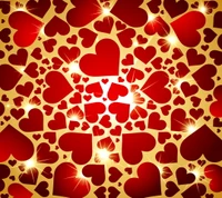 background, gold, hearts, love wallpaper