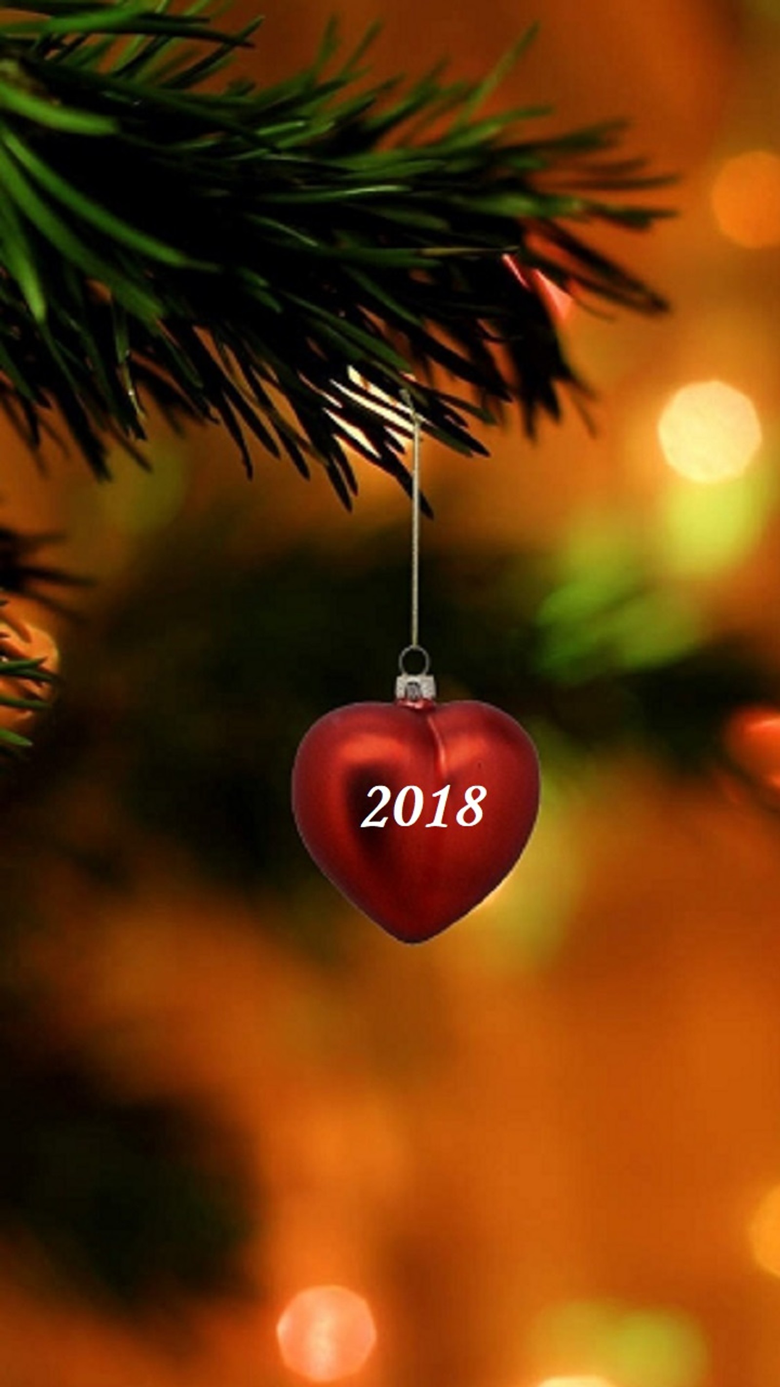 Descargar fondo de pantalla 2018, decoración, nuevo año