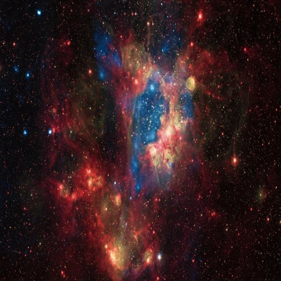 Nebulosa vibrante iluminando el lienzo cósmico