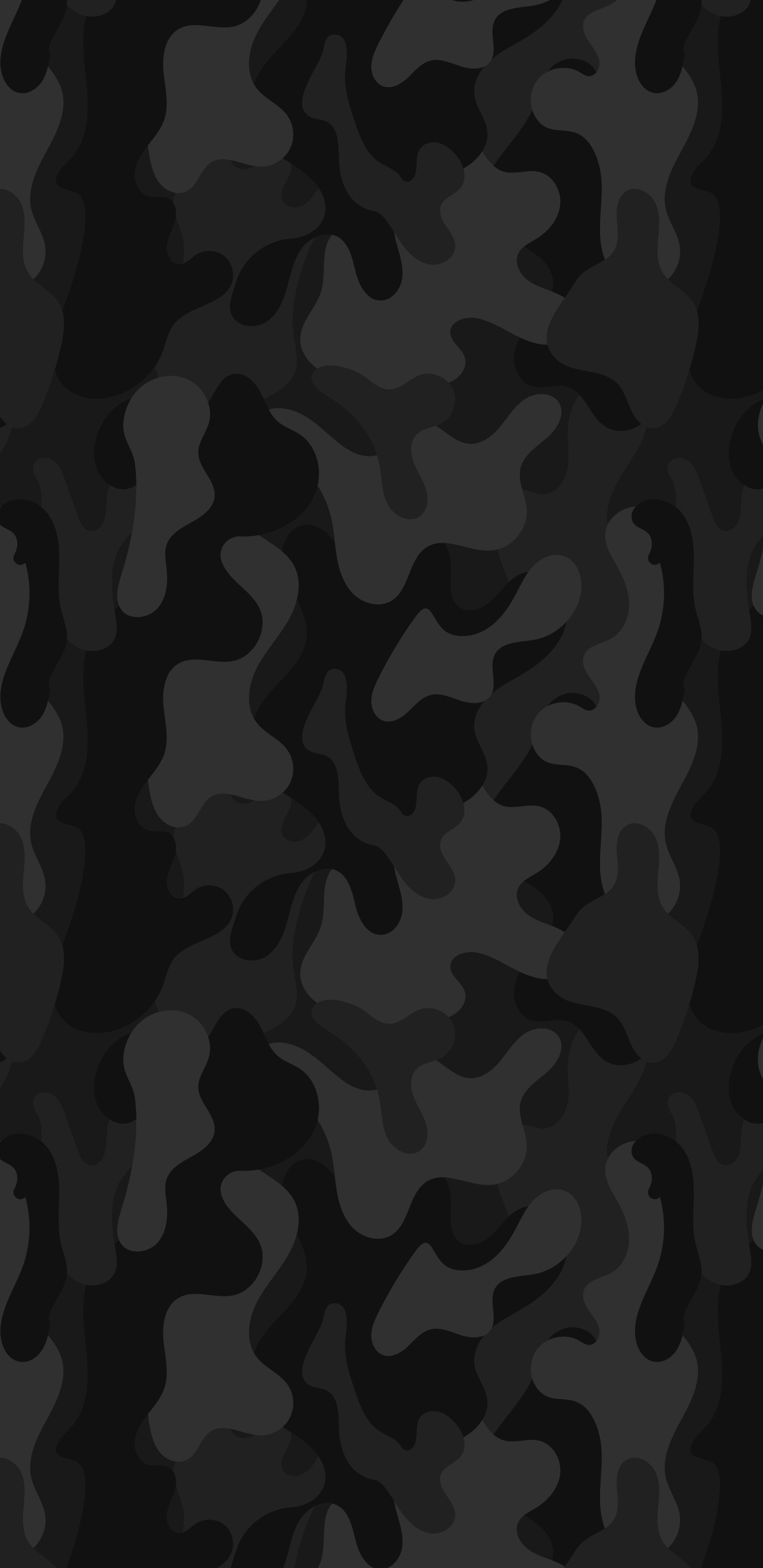 Un motif de camouflage noir et blanc sur fond noir (armée, noir, camouflage, sombre)