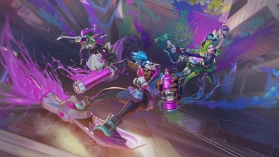 Chromacrash: Ekko, Jinx und Samira in Aktion