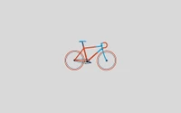 Ilustração de bicicleta minimalista colorida