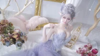 Cosplay d'elfe enchanteur en élégance éthérée