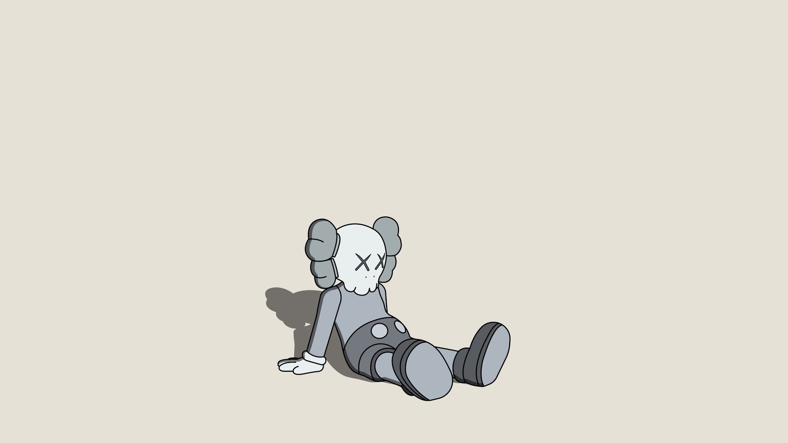 Скачать обои kaws holiday, кавс один, kaws грустный, kaws sad, грустное настроение