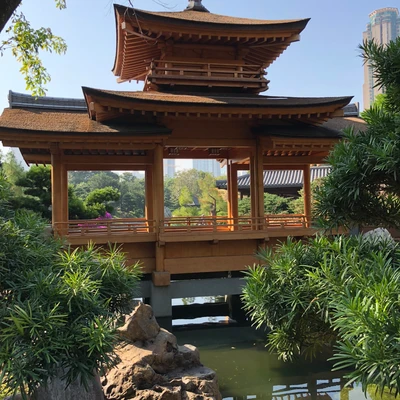 hong kong, architecture chinoise, jardin, architecture, architecture japonaise