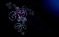 Elegant Swirls of Violet and Blue on a Black Background