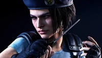 Jill Valentine em posição tática – Resident Evil 3 Remake