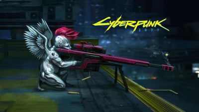 Cyberpunk 2077 Sniper: Futuristischer Vigilante in Aktion