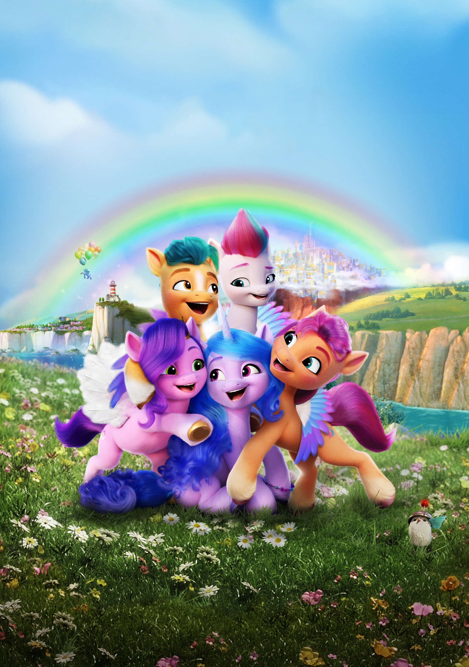 Lade my little pony eine neue generation, filme 2021, 2021 movies, sunny starscout, izzy moonbow Hintergrund herunter