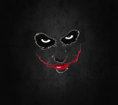 Visage sinistre du Joker sur fond sombre