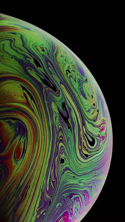 Papel de parede abstrato vibrante em espiral para iPhone XS e XR