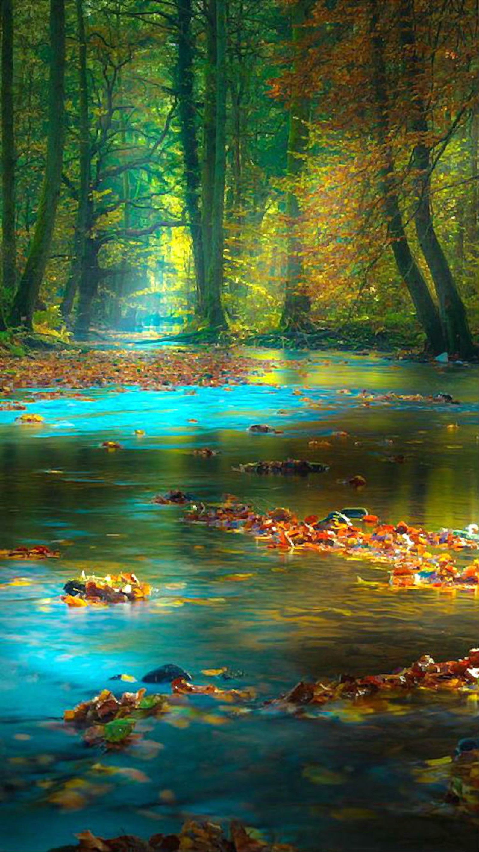 camping, fall, lake, leaves, nature wallpaper