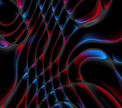 3d, abstract, art, black, blue