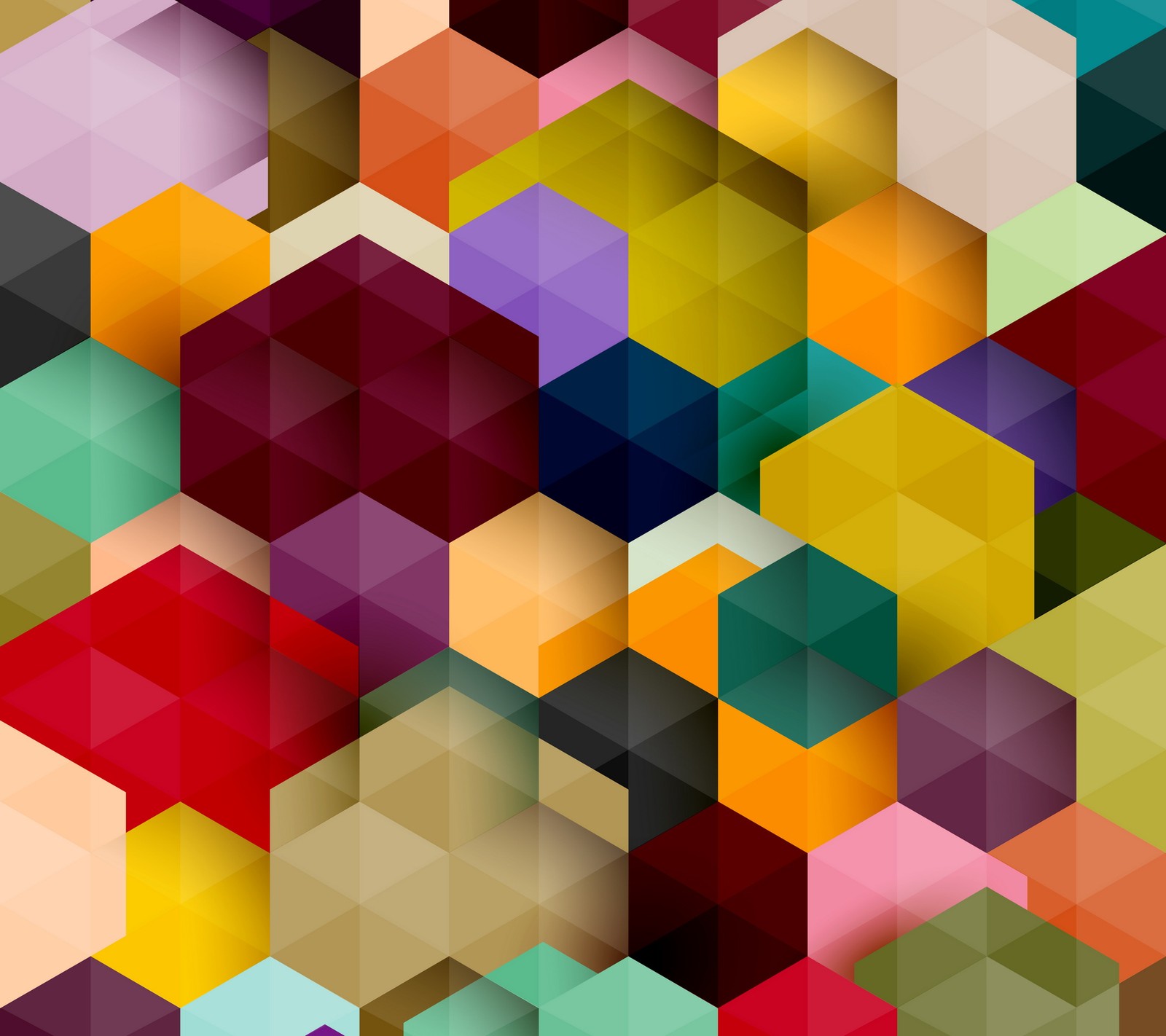 A close up of a colorful background with many different colored cubes (background, colorful geometric)