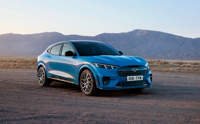 2021 Ford Mustang Mach-E GT in a Desert Landscape