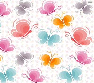 abstract, butterflies, pattern