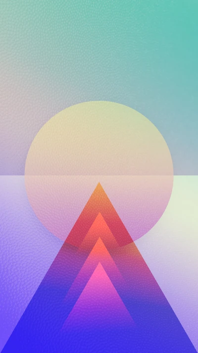 Geometric Harmony: Vibrant Circles and Triangles