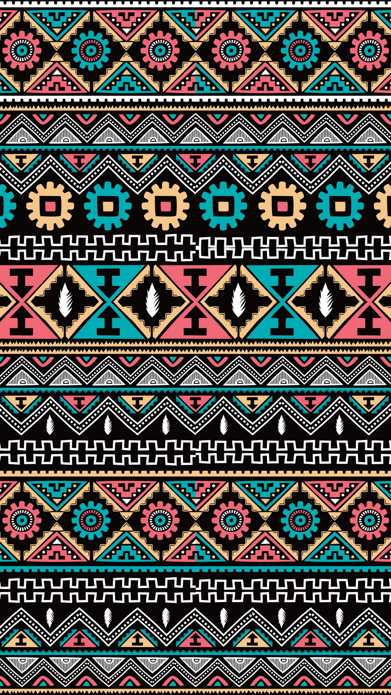 A colorful pattern with a black background and a white background (abstract, colors, native, pattern)