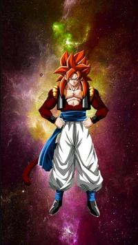 Super Saiyan God Goku in Cosmic Battle Stance