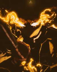 Dynamic Anime Artwork Featuring Electrifying Power