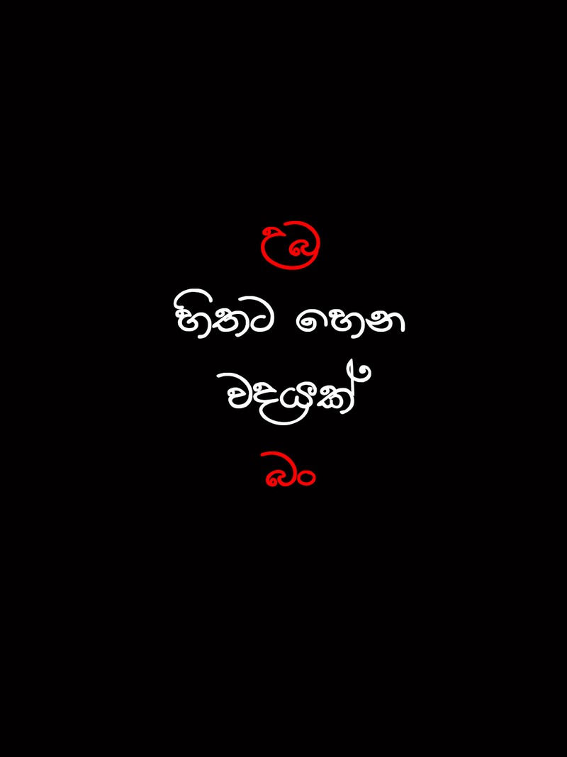 Черный фон с красным и белым текстом, который гласит: 'извините, человеку.' (сингальский, сл, sl, шри ланка, sri lanka)