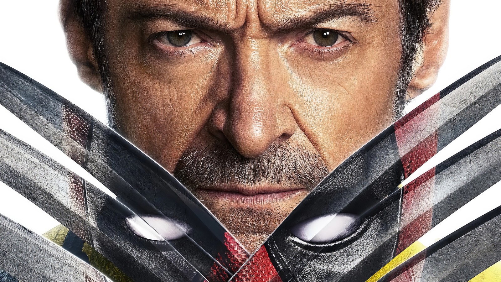 Wolverine, un homme avec une paire de griffes sur le visage (deadpool et wolverine, film, marvel, wolverine, affiche)