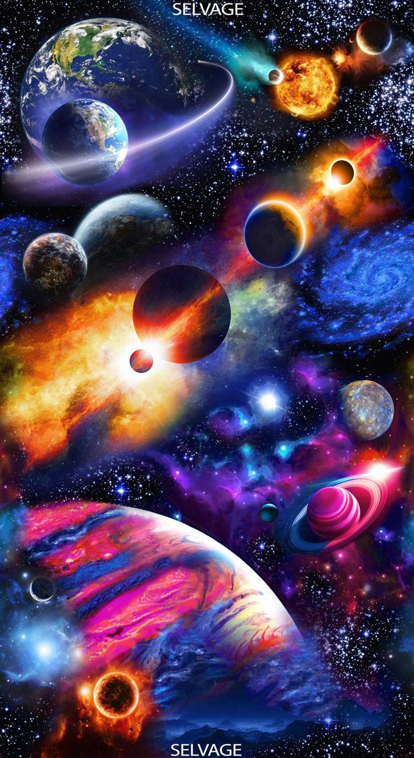 Descargar fondo de pantalla colorido, planetas, espacio