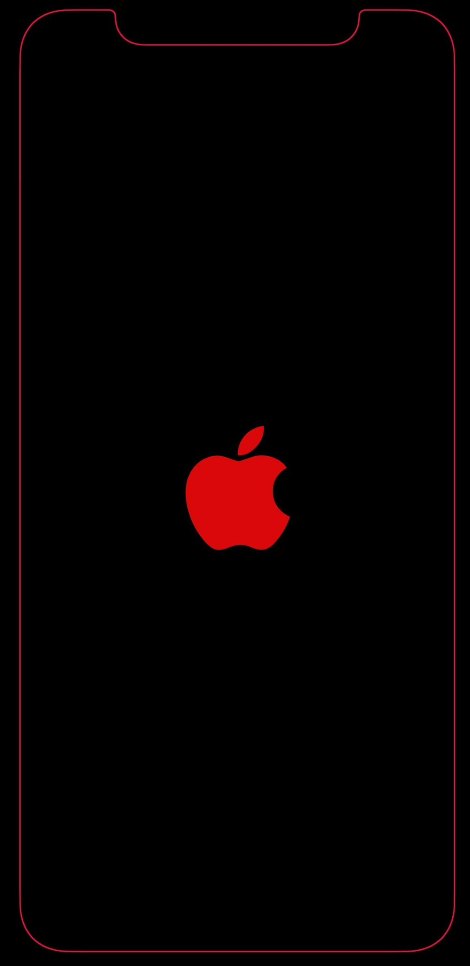 Descargar fondo de pantalla borde, iphone, iphone x, rojo