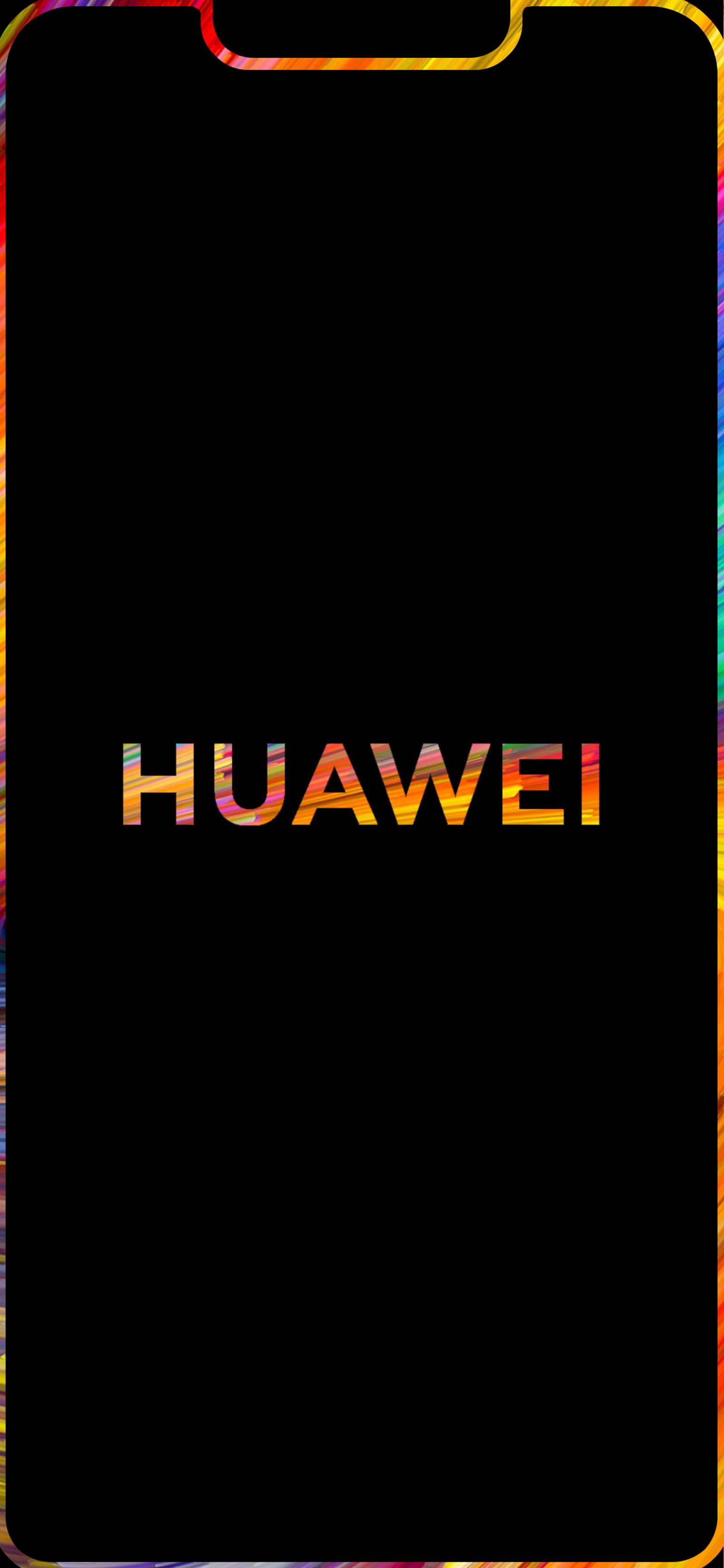 Un gros plan d'un téléphone portable avec le mot hua dessus (huawei, arc en ciel, notch, nova 3, nova 3i)