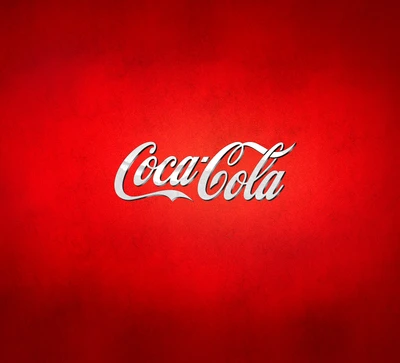 Coca-Cola-Logo auf einem lebhaften roten Hintergrund