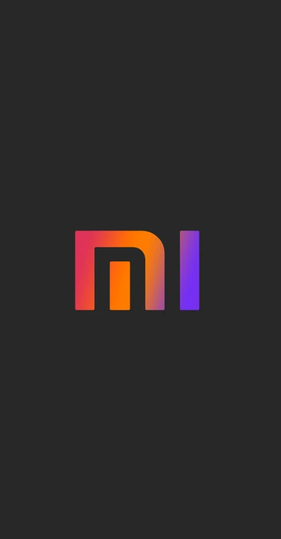 Logo dégradé de Xiaomi sur fond sombre