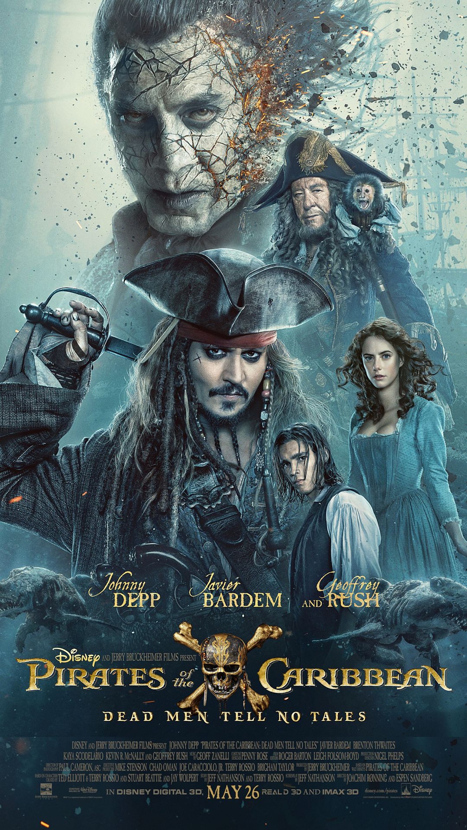 Piratas del caribe (2017, los muertos no cuentan cuentos, piratas del caribe)