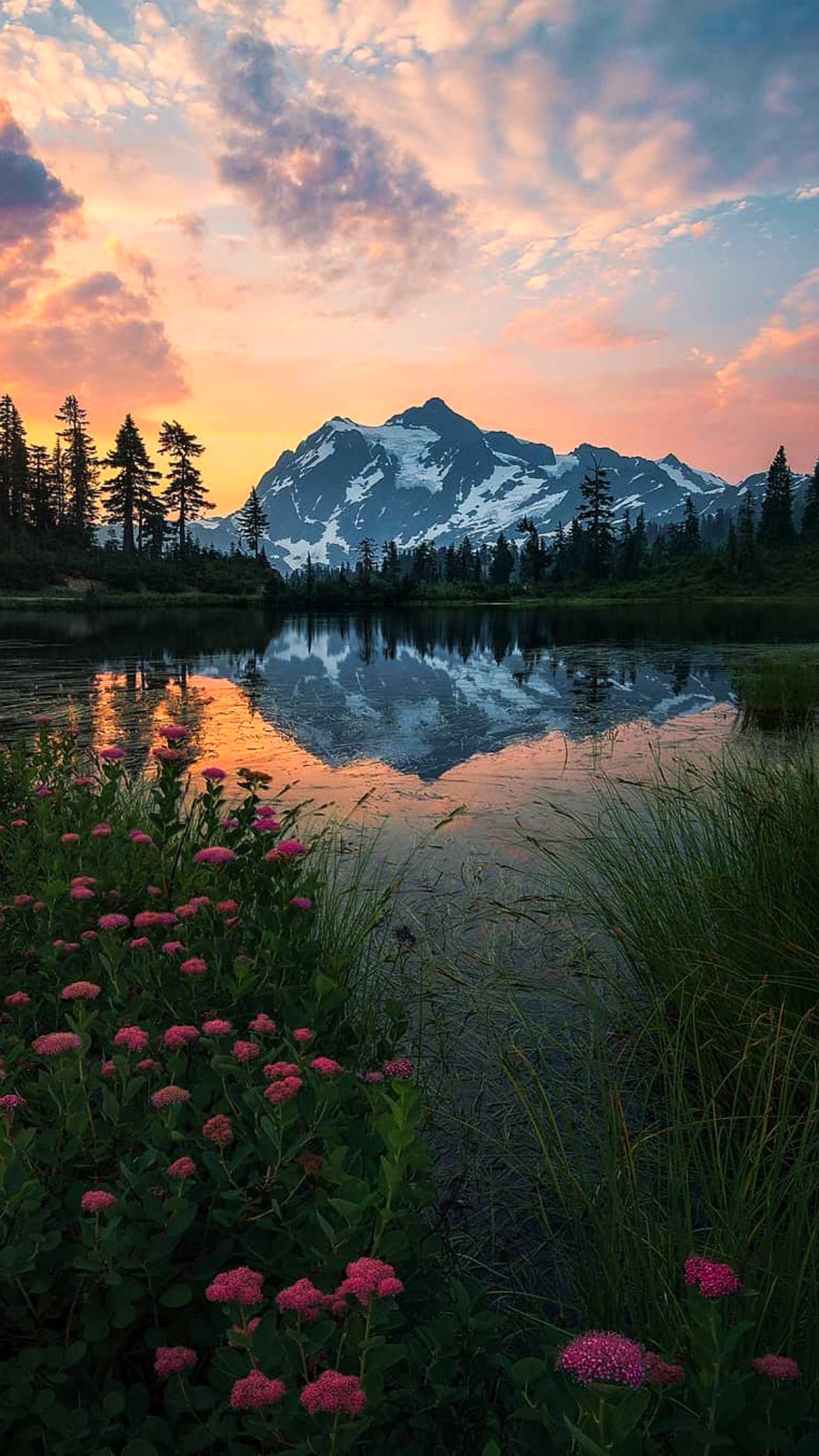 mountain, mount scenery, fjord, nature, mount shuksan wallpaper