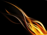 Dynamic Flame Waves in Darkness: A Vector Graphics Design