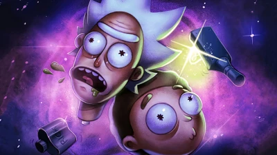 Rick e Morty: Aventuras cósmicas no caos dos desenhos animados