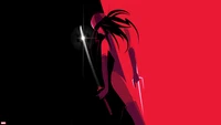 elektra, comics, marvel comics, minimalist wallpaper