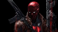 weapon, red hood, action film, shooter game, machine wallpaper