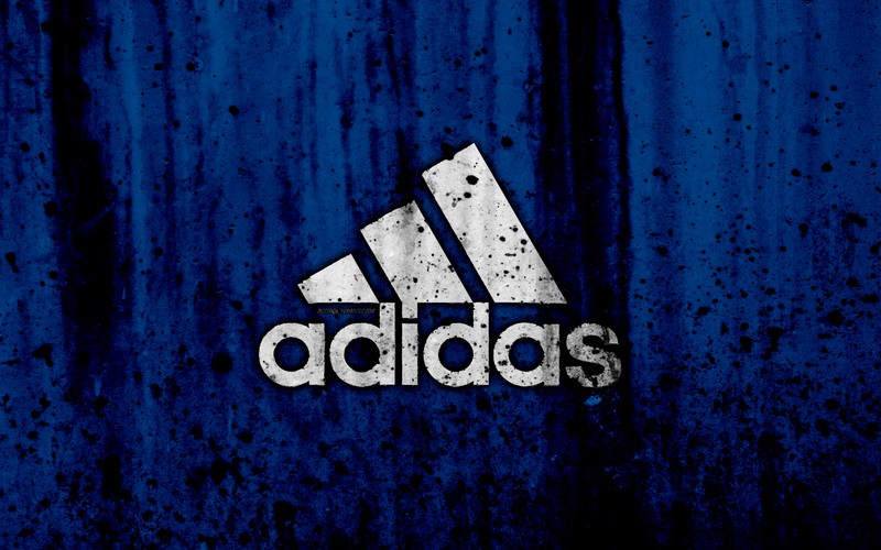 Логотип adidas на синем фоне (логотип, синий, текст, электрический синий, графический дизайн)