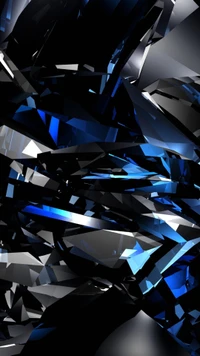 blue, crystals wallpaper