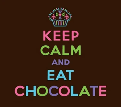 chocolate, comer, mantener la calma