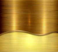 Elegant Brushed Gold Metal Plate with Curved Edge