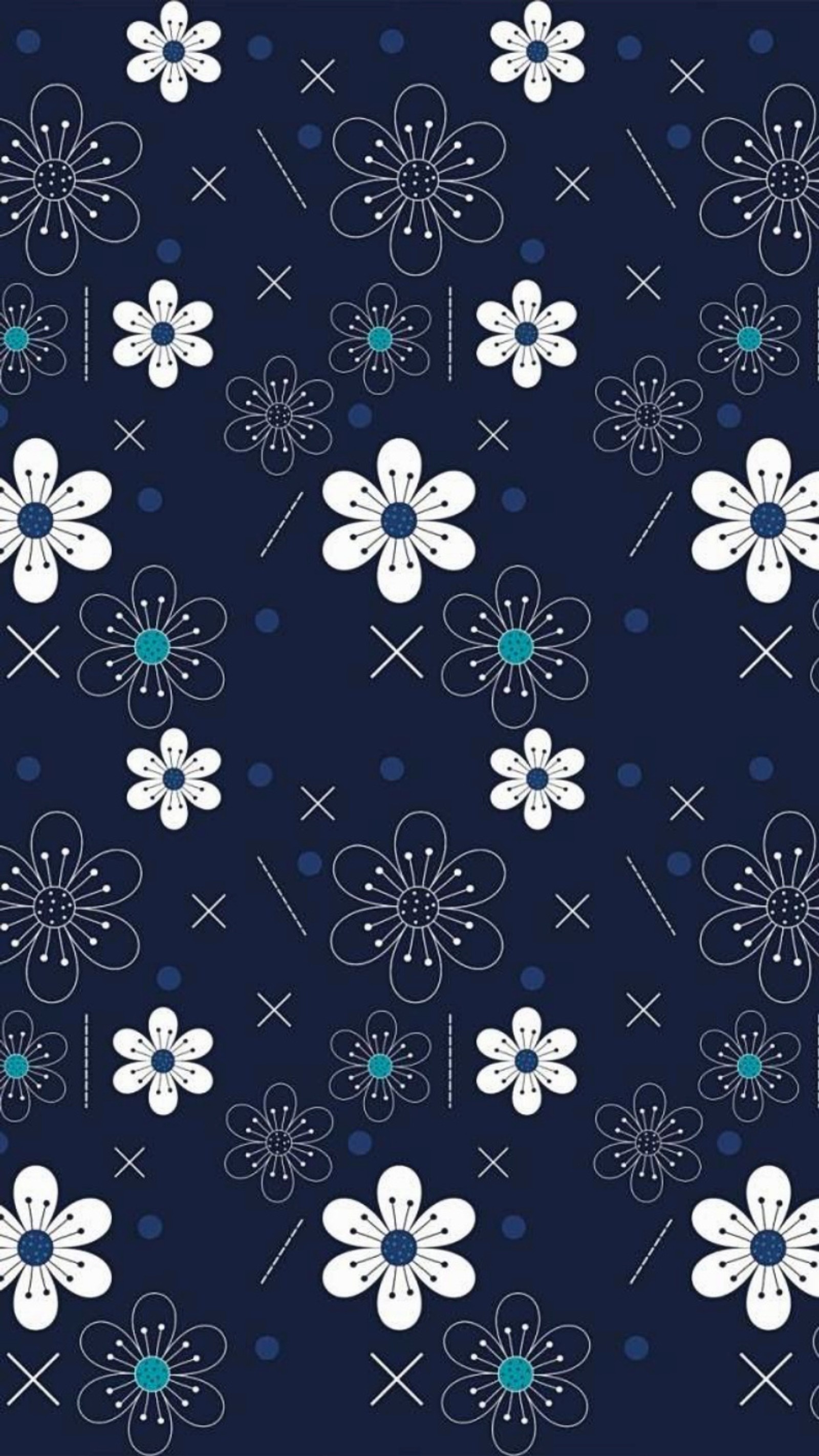 A close up of a blue and white flower pattern on a dark background (bloqueo, hd, pantalla, wallpapers)