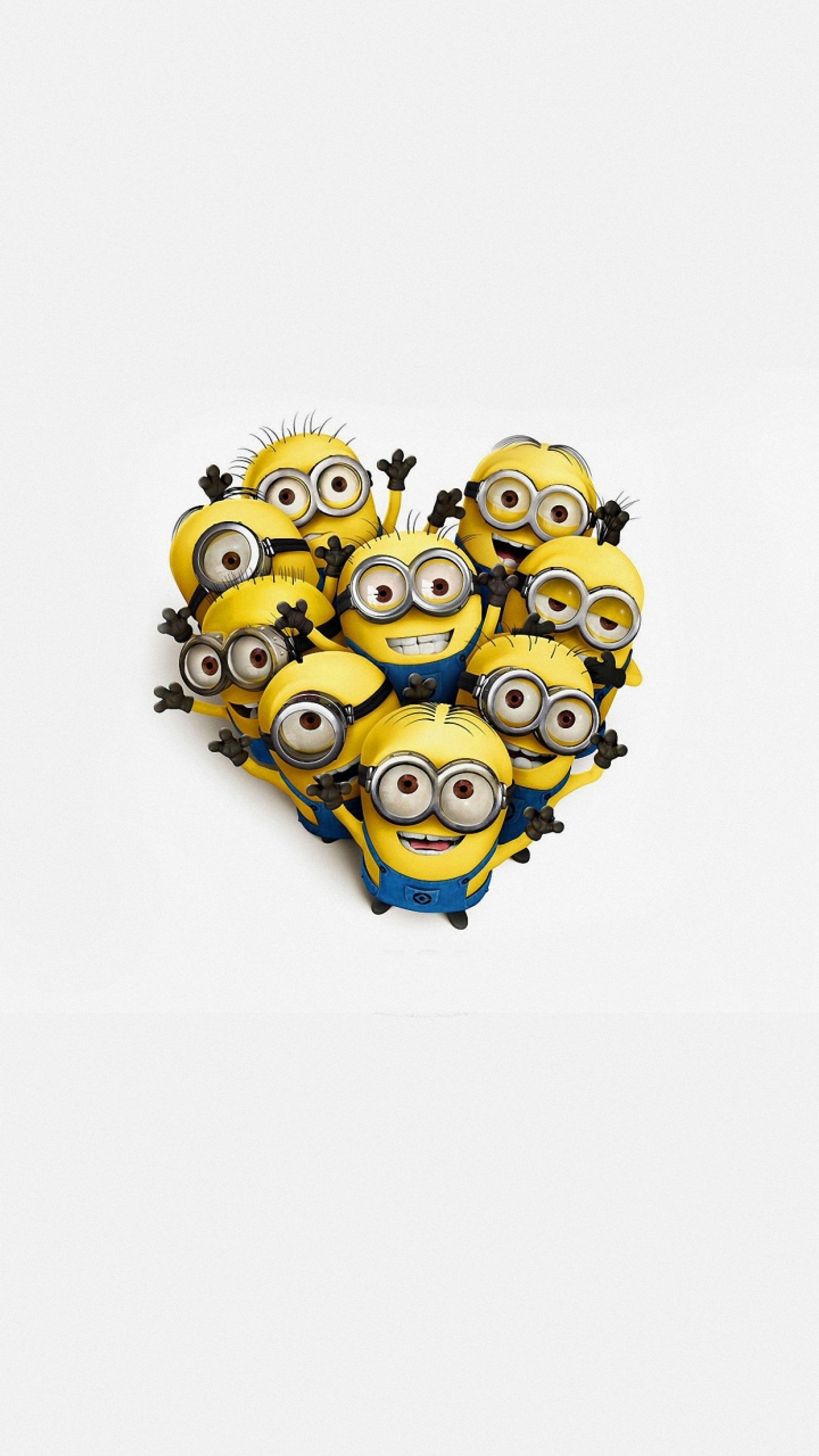 Hay muchos minions en forma de corazón (amor, minions)