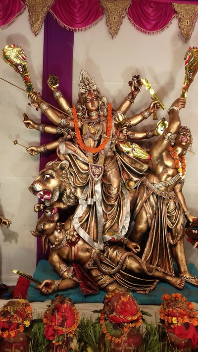 devi, durga, dieu, mère, super