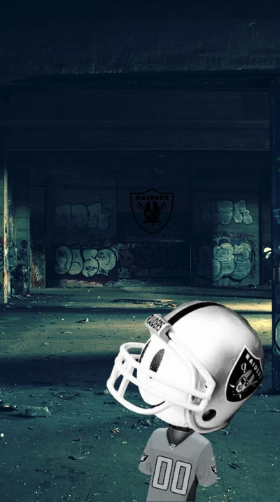 Esprit des Oakland Raiders dans un paysage urbain