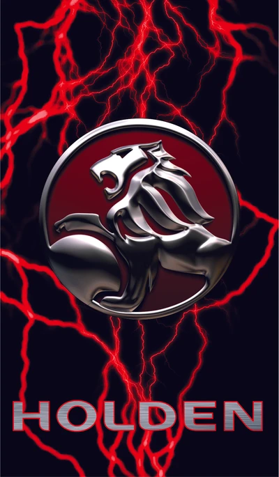 Holden Logo with Dynamic Lightning Background