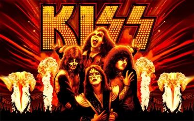 Dynamic KISS Album Cover: Iconic Hard Rock Imagery