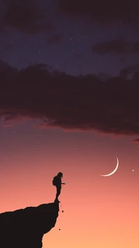 design, cloud, atmosphere, moon, crescent wallpaper