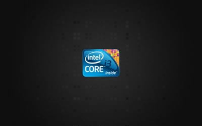 Logotipo Intel Core i3 com design de processador